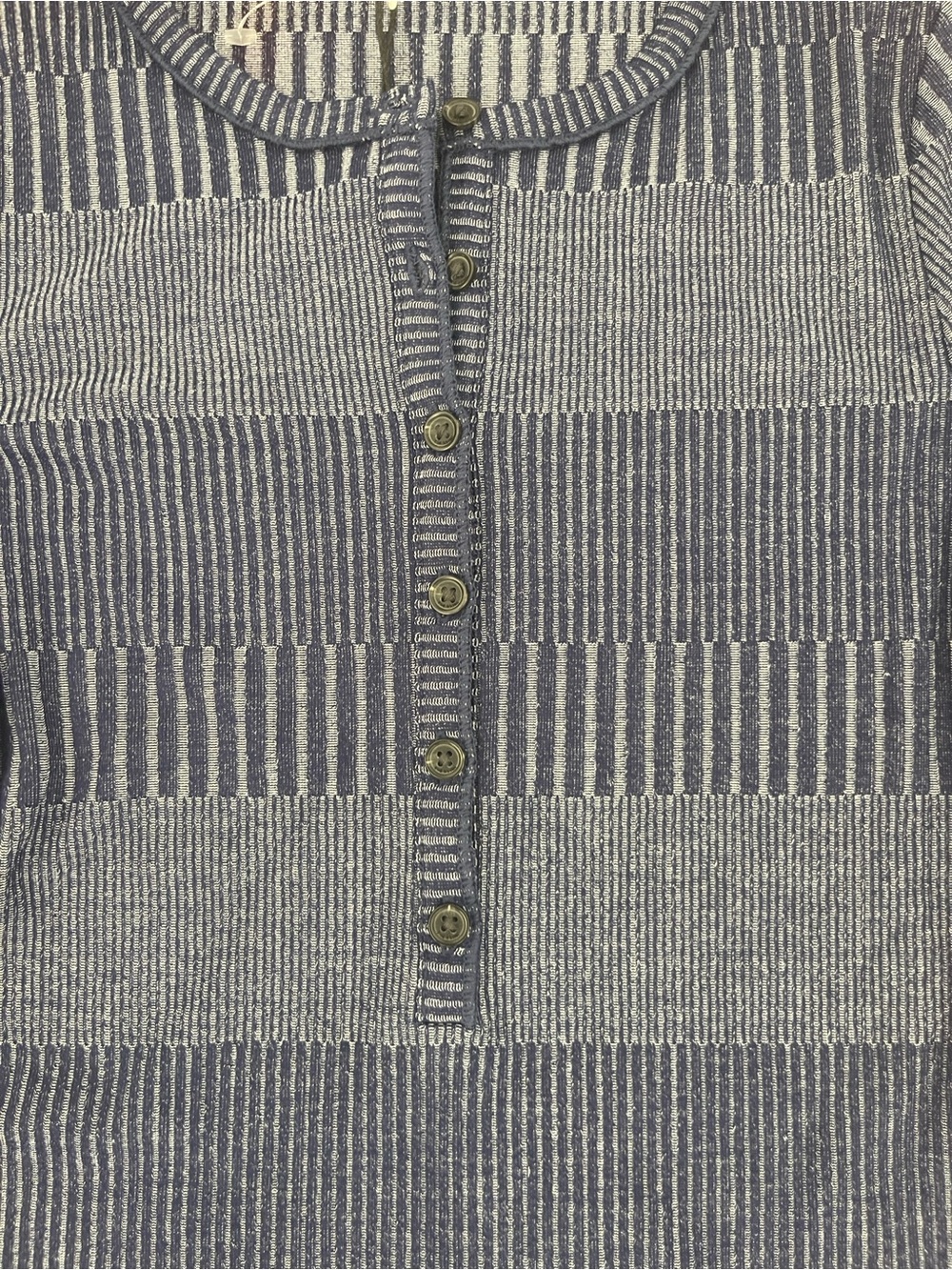 New rag & bone The Knit Two Tone Henley Tee Top - Picture 5 of 13